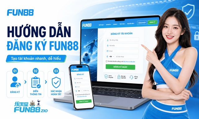 Đăng Ký Fun88 Nhanh Gọn – Hướng Dẫn Tạo Tài Khoản Chuẩn Ngay Từ Đầu 1 Đăng ký Fun88 thành công ngay lần đầu